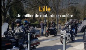 Lille : un millier de motards en colère 