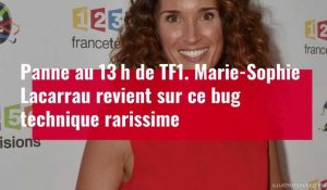 VIDÉO. Panne au 13 h de TF1 : Marie-Sophie Lacarrau revient sur ce bug technique rarissime