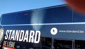 Le bus des joueurs du Standard endommagé avant le clasico contre Anderlecht