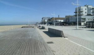 A Dunkerque, plage ensoleillée mais déserte