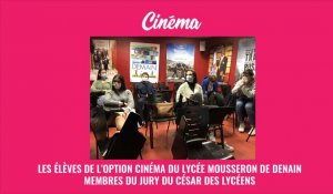 Les élèves de l’option cinéma du lycée Mousseron de Denain membres du jury du César des lycéens