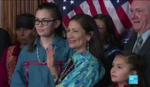 Deb Haaland, première personne amérindienne à devenir ministre aux Etats-Unis