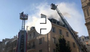 VIDÉO. Caen : violent incendie d'appartement dans le centre piéton