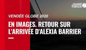 En Images : l'arrivée d'Alexia Barrier sur le Vendée Globe 2020-2021