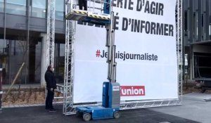 Bâche liberté de la presse l’union