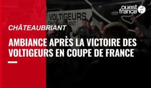 VIDÉO. Ambiance après la victoire des Voltigeurs de Châteaubriant en Coupe de France