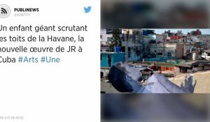 Un enfant géant scrutant les toits de la Havane, la nouvelle œuvre de JR à Cuba