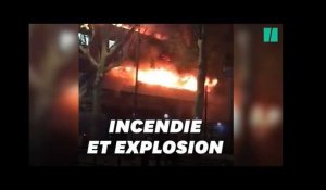 Un incendie détruit un immeuble dans le 19ème arrondissement de Paris