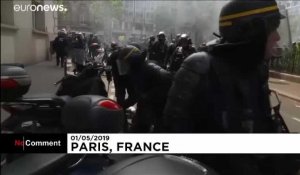 Affrontements à Paris lors du défilé du 1er mai
