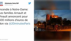 Incendie de Notre-Dame de Paris. Les familles Pinault et Arnault débloquent 300 millions d'euros pour la reconstruction