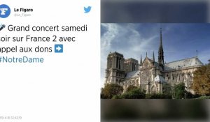 Incendie de Notre-Dame. France 2 organisera un concert exceptionnel samedi soir, avec appel aux dons.