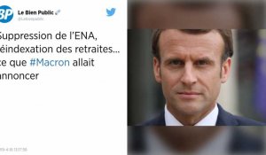 Petites retraites, baisse des impôts, suppression de l'ENA... Ce que voulait annoncer Emmanuel Macron.