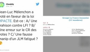 Assemblée nationale. Jean-Luc Mélenchon vote la loi Pacte par « erreur »