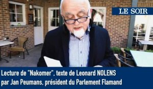 Lecture de "Nakomer", texte de Leonard NOLENS  par Jan Peumans président du Parlement Flamand 