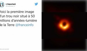 Voici la toute première image officielle d'un trou noir !