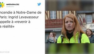 L'ex-Gilet jaune Ingrid Levavasseur appelle à « revenir à la réalité » après l'incendie à Notre-Dame