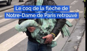 Le coq de la flèche de Notre-Dame de Paris retrouvé