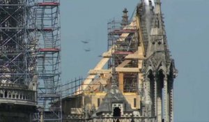 Notre-Dame: le pignon du transept nord sécurisé