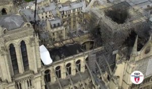 Notre-Dame: images de drone au-dessus de la cathédrale