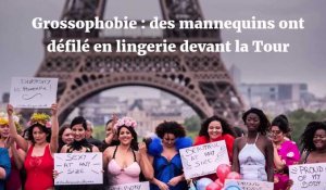 Grossophobie : des mannequins en lingerie devant la Tour Eiffel