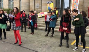 Flash mob féministe à Alençon
