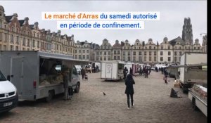 Arras: le marché du samedi en mode confinement