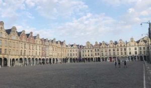 Confinement: les places d'Arras désertes