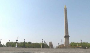 Coronavirus: la Concorde à Paris quasi déserte au 12e jour de confinement