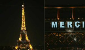 Coronavirus: la Tour Eiffel dit "merci" aux personnes mobilisées