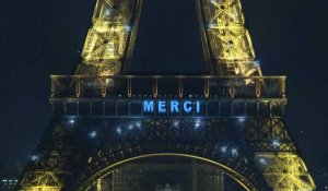 Coronavirus: la Tour Eiffel dit "Merci" aux soignants