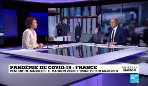 Coronavirus : Emmanuel Macron visite le plus gros producteur français de masques FFP2
