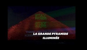 La Grande pyramide de Guizeh s'illumine face au coronavirus