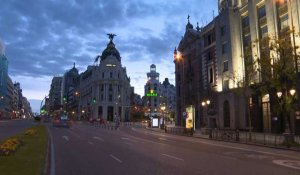 Coronavirus: Timelapse d'artères et de places de Madrid quasi vides