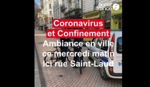 coronavirus et confinement. Ambiance dans les rues à Angers