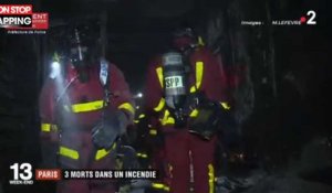 Incendie dans le XIe : les images des pompiers en pleine intervention dans l'immeuble en flammes (vidéo)