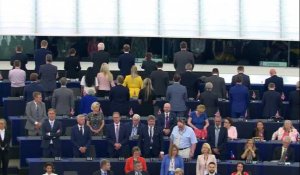 L'Hymne européen au Parlement européen boudé par les élus du Brexit party