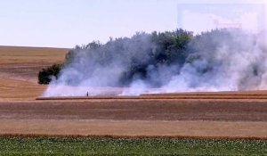 Deux feux agricoles en simultané à Breteuil et à Beauvoir