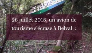 28 juillet 2018, un avion de tourisme s'écrase à Belval : l'affaire est classée sans suite