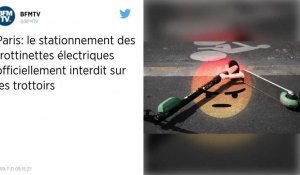 Les trottinettes électriques interdites de stationnement sur les trottoirs parisiens