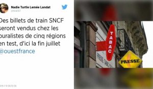 Des billets de train SNCF seront vendus chez les buralistes de cinq régions en test, d'ici la fin juillet