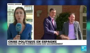 Espagne : Sanchez ne veut pas du chef de Podemos dans son gouvernement