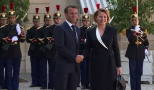 Macron reçoit la présidente slovaque Zuzana Caputova à l'Elysée
