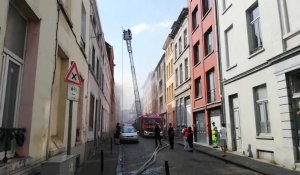 Molenbeek: incendie rue de la Colonne