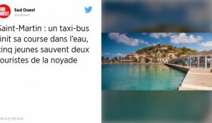 À Saint-Martin, un taxi-bus tombe à l'eau : cinq jeunes sauvent deux touristes de la noyade