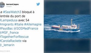 Migrants : Après avoir forcé le blocus italien, le Sea-Watch toujours à l'arrêt face à Lampedusa