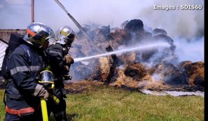 40 tonnes de paille partent en fumée à Oudeuil