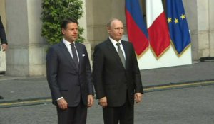 Giuseppe Conte reçoit Vladimir Poutine à Rome