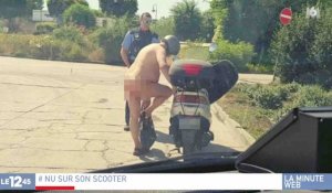 Canicule : Arrêté nu sur son scooter - ZAPPING ACTU DU 28/06/2019