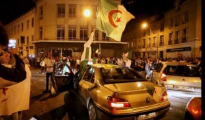 La fête dans  les rues de Creil  après la victoire de l'Algérie en finale de la CAN