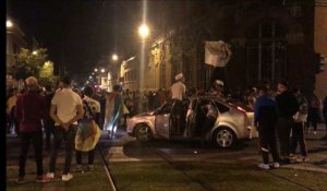 Les supporters de l'Algérie en liesse dans les rues de Valenciennes après la victoire